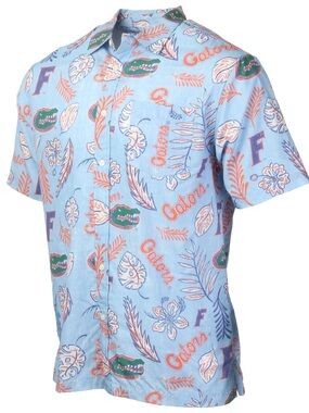 Wes & Willy Florida Gators Tropical Floral Button-Up Shirt XXL Vintage Hawaiian